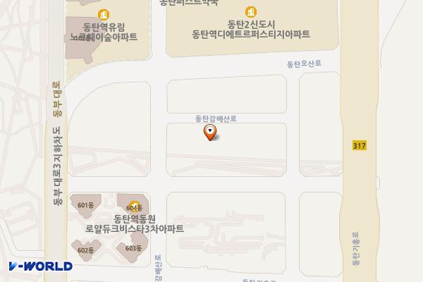 우평라비엔파크오피스텔 위치 지도 — 경기도 화성시 동탄감배산로 124-8