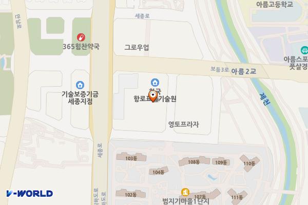 마드리드A동빌딩 위치 지도 — 세종특별자치시 아름서1길 13-5