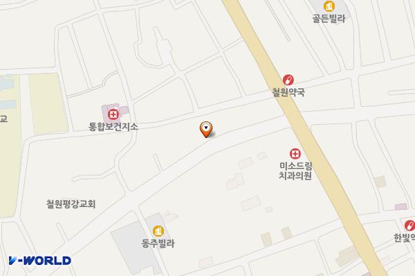 복개천주차장 1 위치 지도 — 강원특별자치도 철원군 철원읍 화지리 28-17