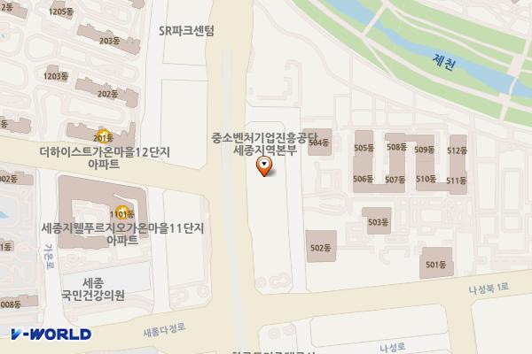 세종마루2오피스텔 위치 지도 — 세종특별자치시 한누리대로 316