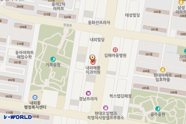 에스제이테라스파크 위치 지도 — 경상남도 김해시 내외중앙로 69