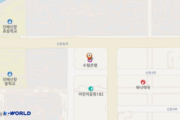 애플타운헤리티지오피스텔 위치 지도 — 경상남도 창원시 진해구 신항동로 141