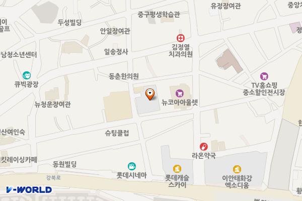 센트럴파크클래시아오피스텔 위치 지도 — 울산광역시 중구 만남의거리 15