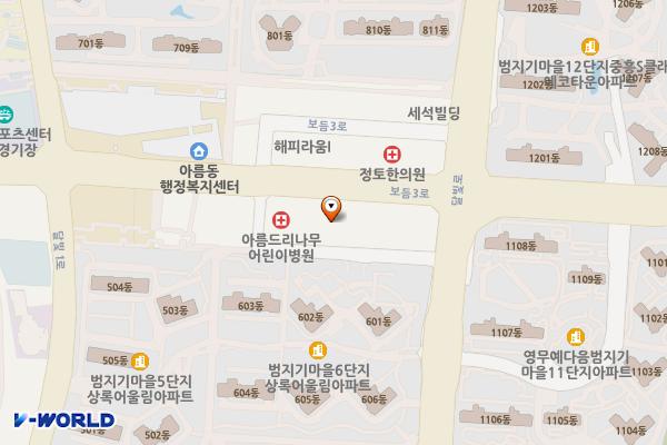 해피라움3상가 위치 지도 — 세종특별자치시 보듬3로 95