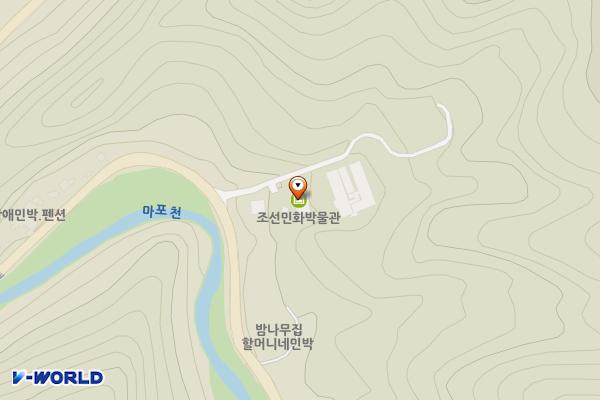 조선민화박물관 출입구 주차장 위치 지도 — 강원특별자치도 영월군 김삿갓면 김삿갓로 432-10