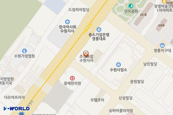 보보스프라자 위치 지도 — 경기도 수원시 영통구 봉영로 1612