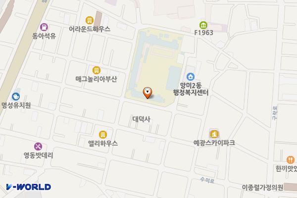 망미초등학교 위치 지도 — 부산광역시 수영구 수미로35번길 27
