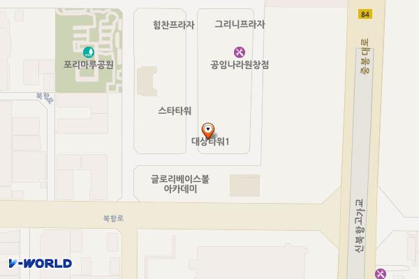 대상타워1차 위치 지도 — 인천광역시 서해구 북항로32번안길 11
