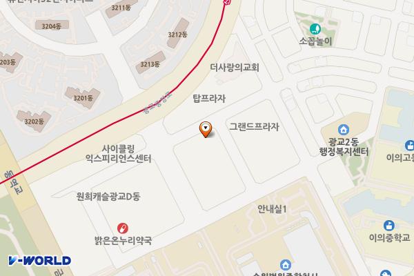 캡틴법조타운 위치 지도 — 경기도 수원시 영통구 광교중앙로248번길 95-9