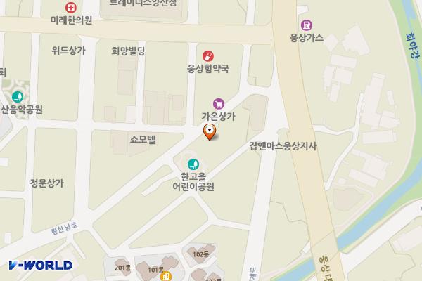 경남 명서동 덴바스타호텔 위치 지도 — 경상남도 양산시 평산남로 15