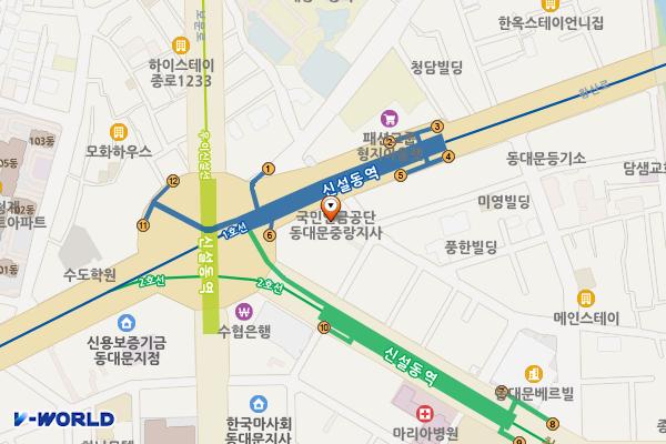 경복대학교산학협력관 위치 지도 — 서울특별시 동대문구 왕산로 6