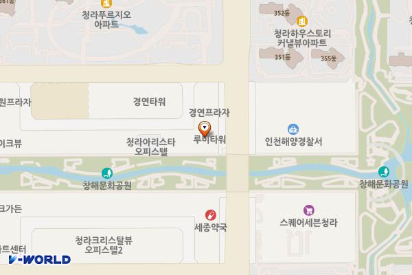 루비타워 위치 지도 — 인천광역시 서해구 청라루비로 93