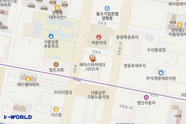 에이스하이테크시티3차 위치 지도 — 서울특별시 영등포구 선유로 130