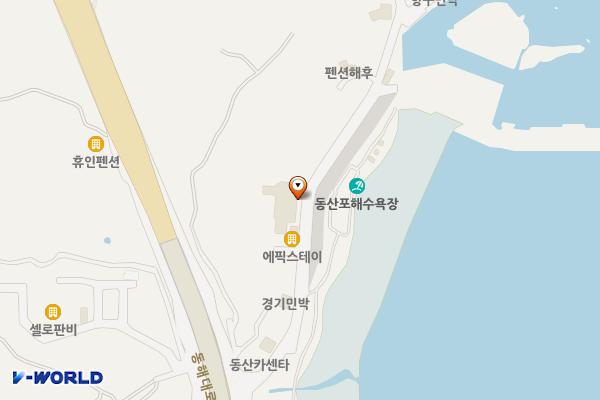 양양오션스테이펜션 위치 지도 — 강원특별자치도 양양군 현남면 동산큰길 23