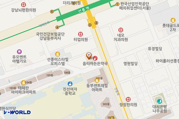 호텔뉴브 위치 지도 — 서울특별시 강남구 선릉로85길 6