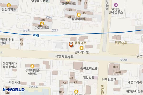 월드빌오피스텔 위치 지도 — 인천광역시 미추홀구 주안로 167