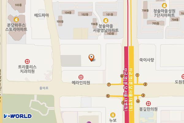 천사의도시3오피스텔 위치 지도 — 경기도 성남시 분당구 정자일로6번길 13