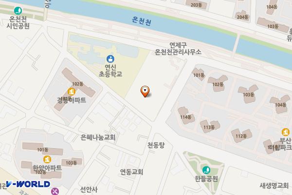 노블레스스퀘어 위치 지도 — 부산광역시 연제구 신금로 25