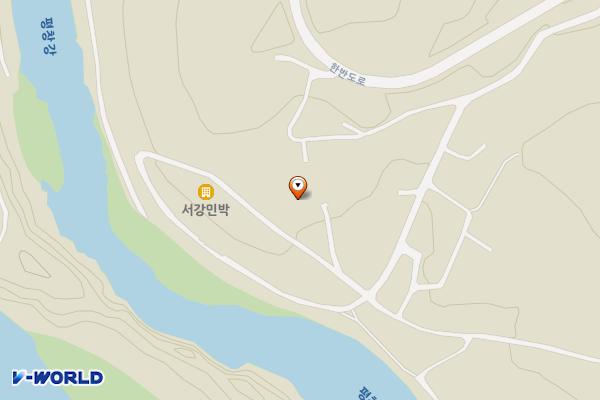 한반도지형 위치 지도 — 강원특별자치도 영월군 한반도면 선암길 66-9