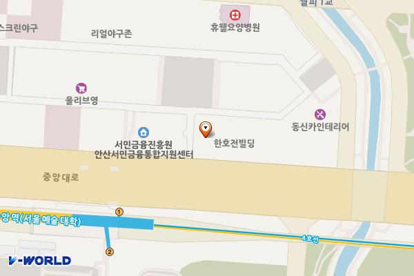 오성빌딩 위치 지도 — 경기도 안산시 단원구 중앙대로 935