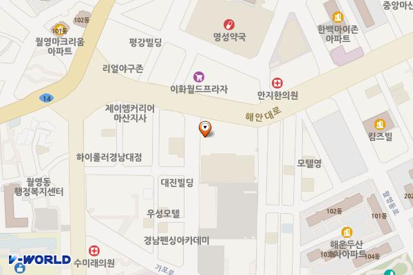 천일여객 위치 지도 — 경상남도 창원시 마산합포구 월영동서로 20