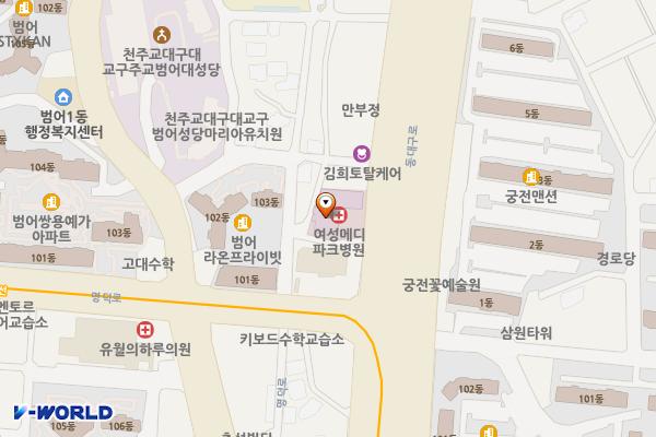 여성메디파크병원 위치 지도 — 대구광역시 수성구 동대구로 271