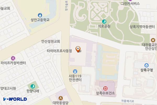 안산동산교회복지문화센터 위치 지도 — 경기도 안산시 상록구 석호공원로 8