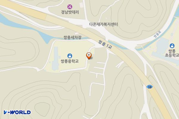 쌍용중학교 입구 다리 밑 (공영) 위치 지도 — 강원특별자치도 영월군 한반도면 쌍용삼거리길 4