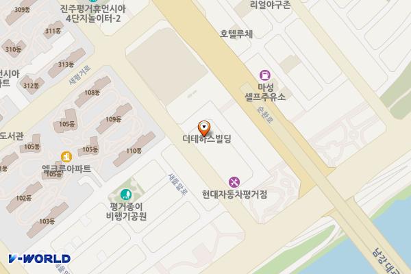 더테라스기업 위치 지도 — 경상남도 진주시 남강로309번길 20