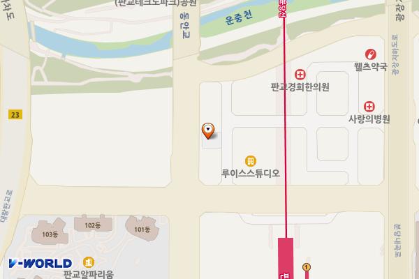 한국반도체산업협회 위치 지도 — 경기도 성남시 분당구 판교역로 182