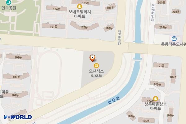 시아테마파크 위치 지도 — 경기도 안산시 단원구 광덕1로 276