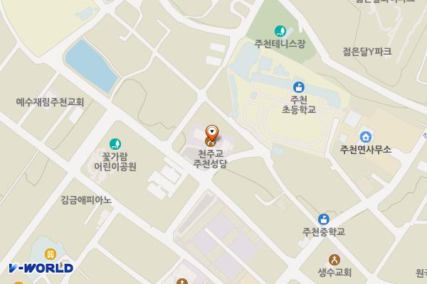 제4공영주차장 (주천성당 앞) 위치 지도 — 강원특별자치도 영월군 주천면 주천로89번길 17