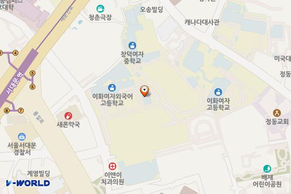 이화여자외국어고등학교 위치 지도 — 서울특별시 중구 통일로4길 30