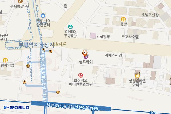 그랑프리빌딩 위치 지도 — 인천광역시 부평구 경원대로 1404