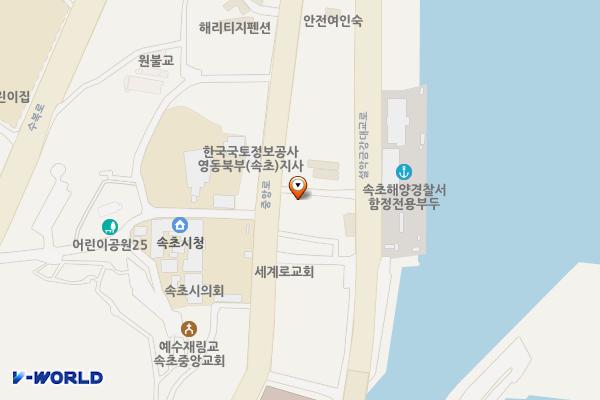설악센트리움오피스텔 위치 지도 — 강원특별자치도 속초시 중앙로 190