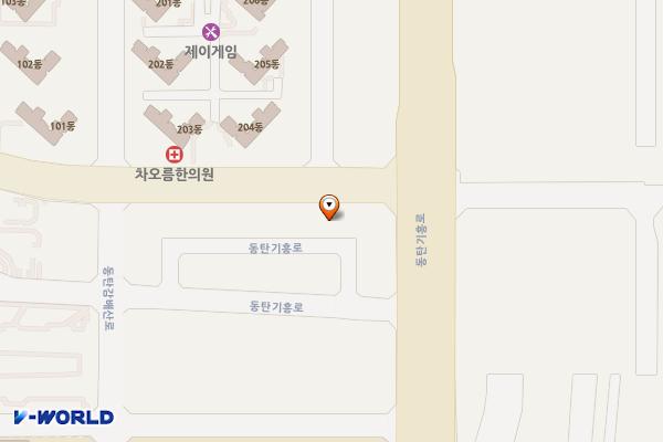 어반스톤오피스텔 위치 지도 — 경기도 화성시 동탄기흥로 447-16