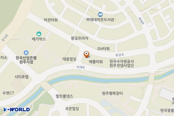 이노팰리스오피스텔 위치 지도 — 강원특별자치도 원주시 미래로 39