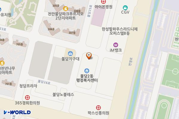 정우프라자 위치 지도 — 충청남도 천안시 서북구 불당23로 70