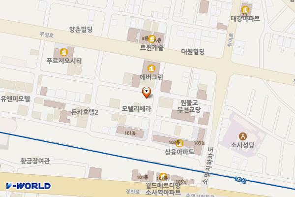 플로렌스오피스텔 위치 지도 — 경기도 부천시 원미구 부일로518번길 20