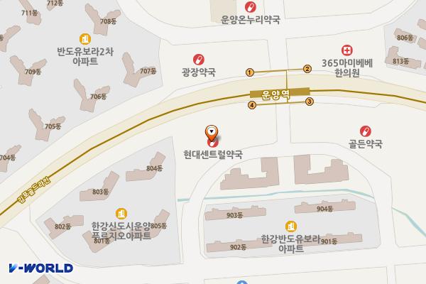 현대센트럴스퀘어 위치 지도 — 경기도 김포시 김포한강1로 230