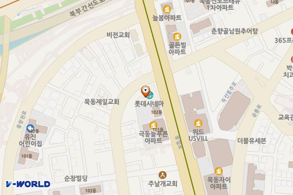서울 중랑구 롯데시네마중랑 위치 지도 — 서울특별시 중랑구 동일로 951