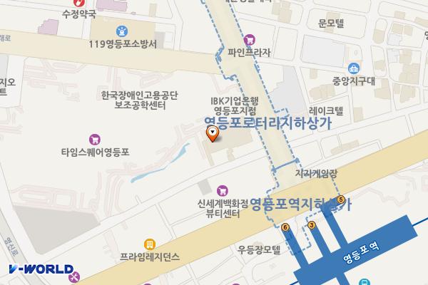 서울 영등포구 신세계백화점타임스퀘어점 위치 지도 — 서울특별시 영등포구 영중로 9