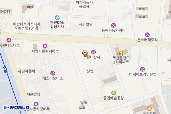 서울 금천구 삼양솔리브오피스텔 위치 지도 — 서울특별시 금천구 두산로 28