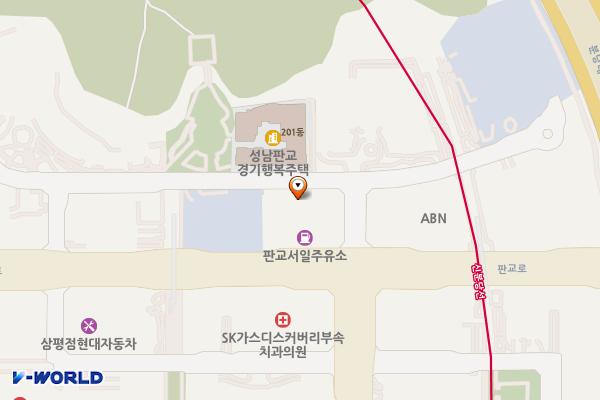 경기 성남시 판교디테라스 위치 지도 — 경기도 성남시 분당구 판교로319번길 13