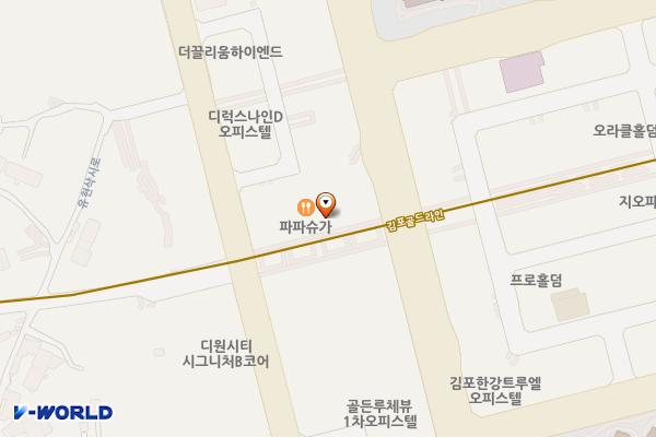 경기 김포시 김포더럭스나인A동 위치 지도 — 경기도 김포시 김포한강10로133번길 126