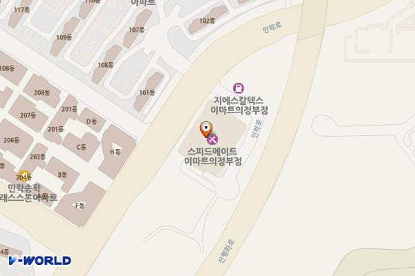 경기 의정부시 이마트의정부점 위치 지도 — 경기도 의정부시 민락로 210