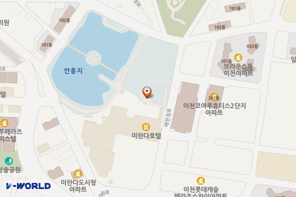 경기 이천시 이천설봉온천 위치 지도 — 경기도 이천시 애련정로 67-16