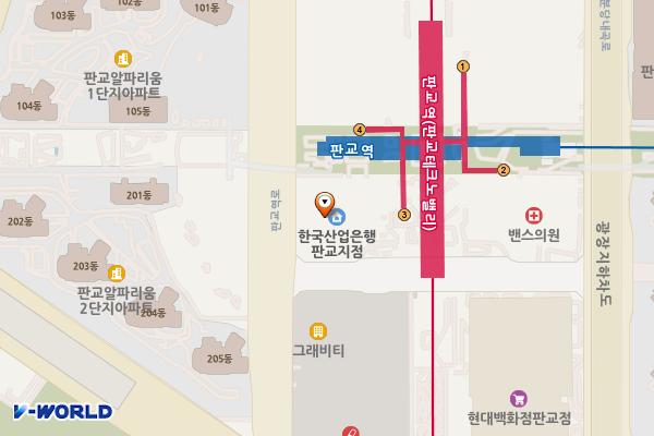 경기 성남시 판교역알파돔타워 위치 지도 — 경기도 성남시 분당구 판교역로 152