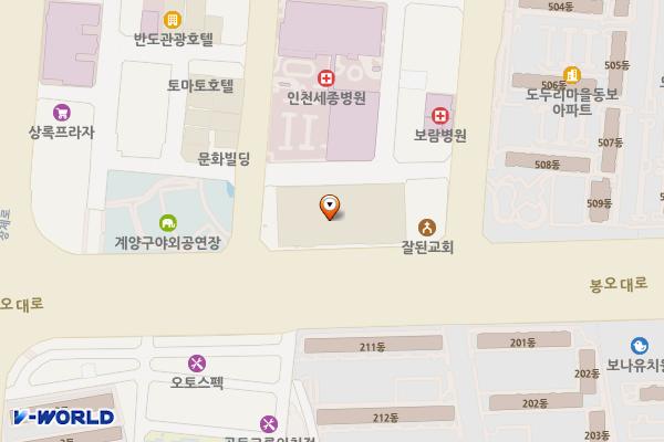 인천 계양구 이마트계양점 위치 지도 — 인천광역시 계양구 봉오대로 785