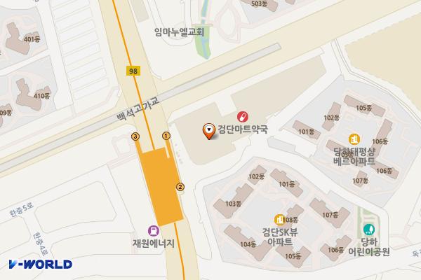 인천 서구 이마트검단점 위치 지도 — 인천광역시 검단구 서곶로 754